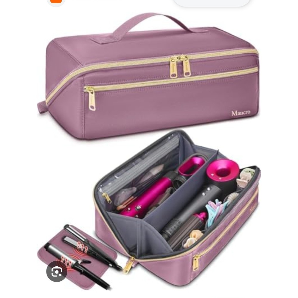 Mancro Hair Tools Travel Bag Hot Hair Tool Organizer w/ Heat Resistant Mat